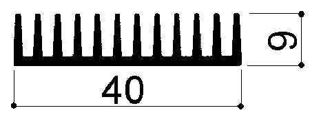 code art. FM888 : Aluminum heat sinks in bars