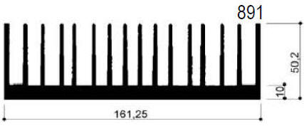 code art. FM891 : Aluminum heat sinks in bars