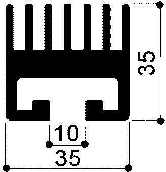 code art. FM893 : Aluminum heat sinks in bars