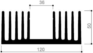 code art. FM895 : Aluminum heat sinks in bars