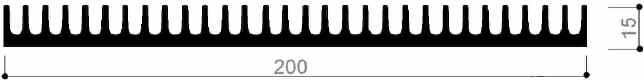 code art. FM896 : Aluminum heat sinks in bars