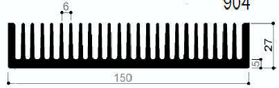 code art. FM904 : Aluminum heat sinks in bars