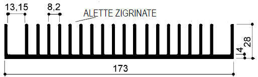 code art. FM912 : Aluminum heat sinks in bars 