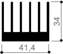 code art. FM915 : Aluminum heat sinks in bars