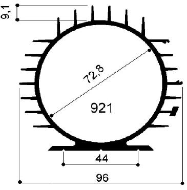 code art. FM921 : Aluminum heat sinks in bars