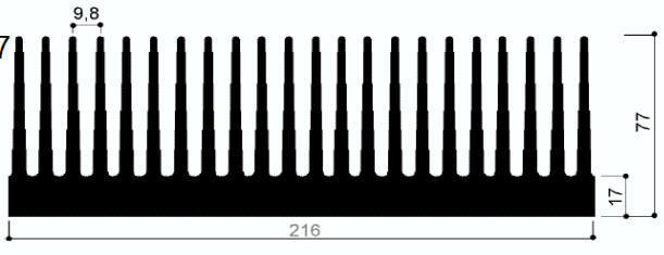 code art. FM947 : Aluminum heat sinks in bars