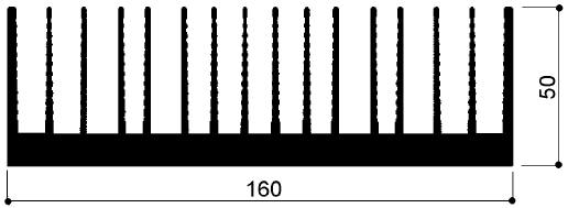 code art. FM967: Aluminum heat sinks in bars