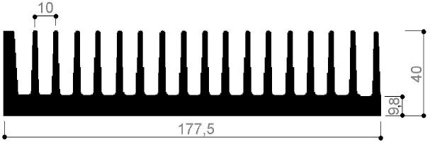 code art. FM968: Aluminum heat sinks in bars