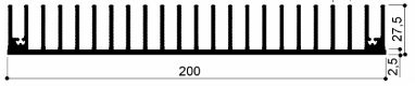 code art. FM974: Aluminum heat sinks in bars