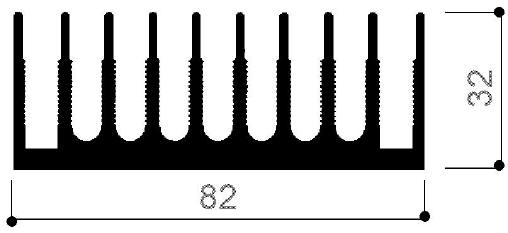 code art. FM976: Aluminum heat sinks in bars