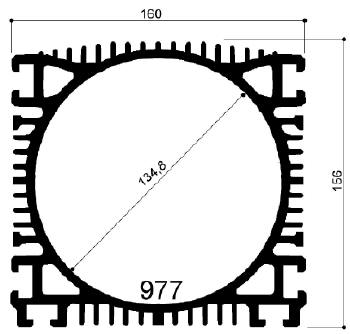 code art. FM977: Aluminum heat sinks in bars