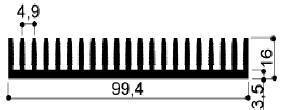 code art. FM978: Aluminum heat sinks in bars