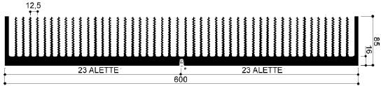 code art. FM982: Aluminum heat sinks in bars