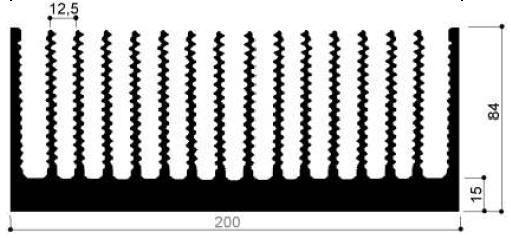 code art. FM984: Aluminum heat sinks in bars