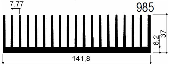 code art. FM985: Aluminum heat sinks in bars