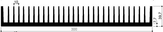 code art. FM996: Aluminum heat sinks in bars